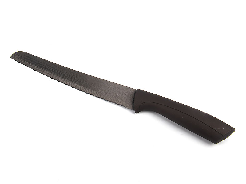 
					Нож кухонный для хлеба, ГРАФИТ, лезвие 18см, 115гр, нерж. сталь, рукоятка Soft touch, Сибирская посуда