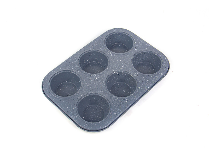 
					Форма для выпечки 6 кексов, углеродистая сталь, серый, Сибирская посуда, SP-801-G