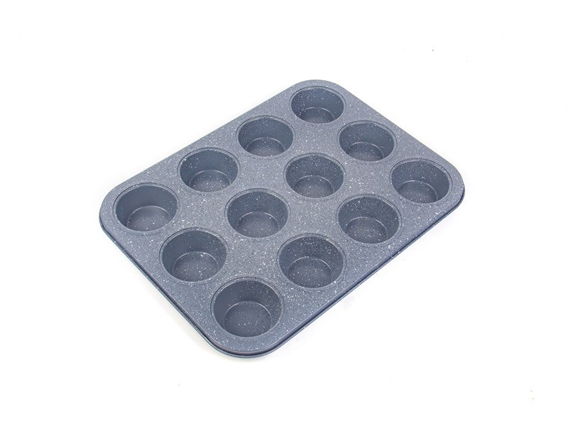 
					Форма для выпечки 12 кексов, углеродистая сталь, серый, Сибирская посуда, SP-802-G